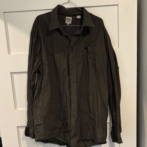 Cinch Houndstooth Patterned Button-Up Shirt